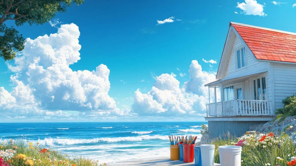 Pintar una casa junto al mar: ¡elige la pintura adecuada! con opciones ecológicas y sostenibles